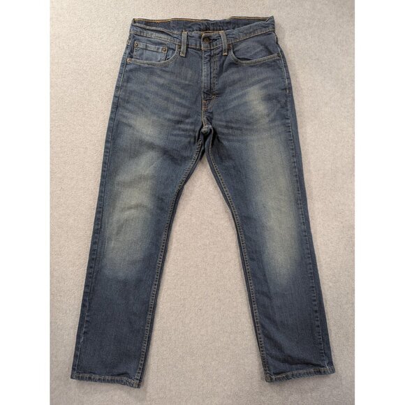 Levis 559 Jeans Mens 32x30 Blue Relaxed Straight Stretch Denim Zip Fly 5-Pocket - Picture 1 of 14